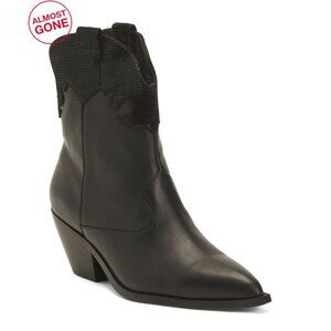 CAVERLEY SHOES Black Leather Delfi Boots